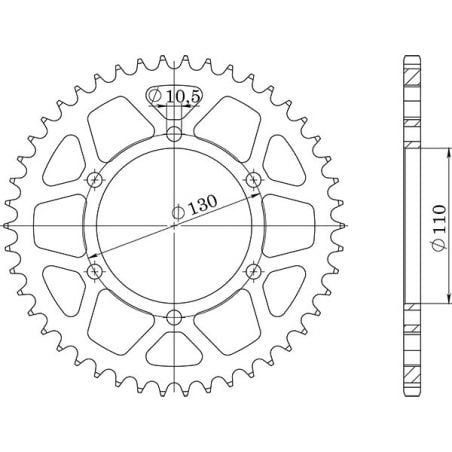 CORONA S AC P520-D42 SGR - SPROCKETS  KAWASAKI GPZ S (EX500A/D) 500 87/93