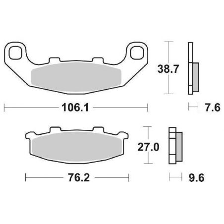 PASTIGLIA FRENO ANT. DX-SX SBS 615HF KAWASAKI GPZ S (EX500A/D) 500 94/03