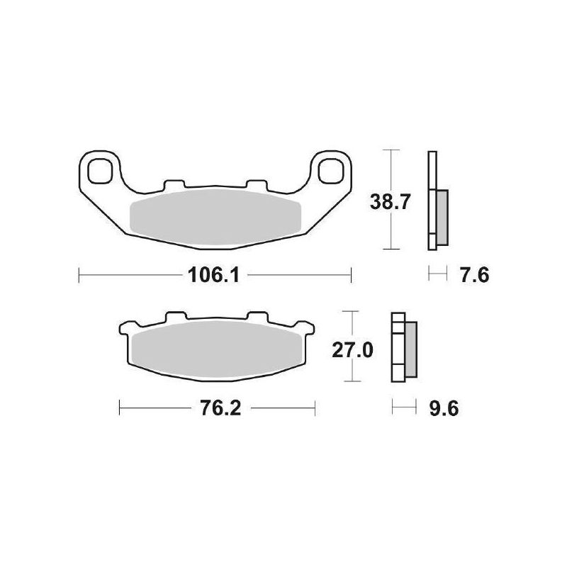PASTIGLIA FRENO ANT. DX-SX SBS 615HS KAWASAKI GPZ S (EX500A/D) 500 94/03
