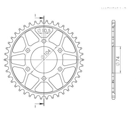 CORONA S AC P530-D42 SGR - SPROCKETS  KAWASAKI H1 Mach3 (A/D/E/F) 500 72/75