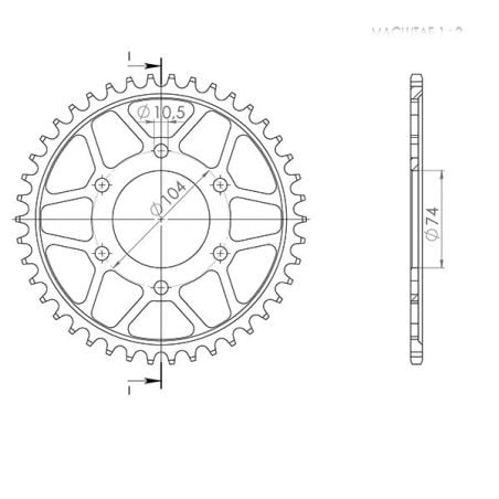 CORONA S AC P530-D42 SGR - SPROCKETS  KAWASAKI H1 Mach3 (A/D/E/F) 500 72/75