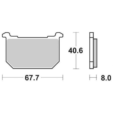 PASTIGLIA FRENO ANT. SBS 539HF KAWASAKI LTD (KZ550LTD C1/C2/C3/C4) 550 80/81