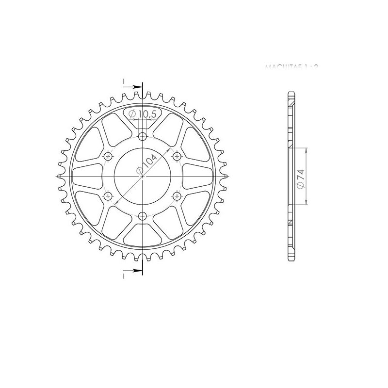 CORONA S AC P530-D40 SGR - SPROCKETS  KAWASAKI Z (KZ550A1/A2/A3) 550 80/83