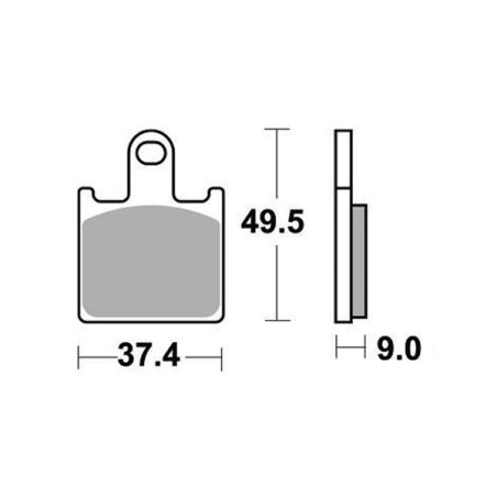 PASTIGLIA FRENO ANT. DX-SX SBS 838DS-2 KAWASAKI ZX6R Ninja (ZX600P7F/P8F/R9F/RAF/RBF/RCF) 600 07/16