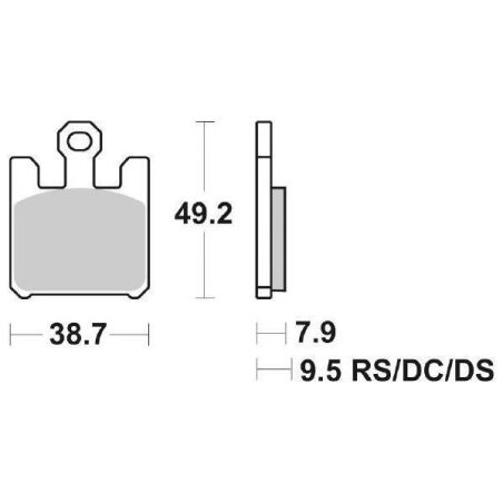 PASTIGLIA FRENO ANT. DX-SX SBS 788DS-1 KAWASAKI ZX6RR Ninja (ZX600K1H/M1H/N1H) 600 03/06