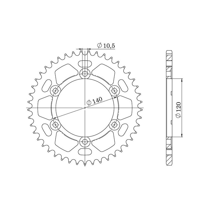 CORONA S AC P530-D48 SGR - SPROCKETS  KAWASAKI ZZR Ninja (ZX600D/E/J) 600 93/05