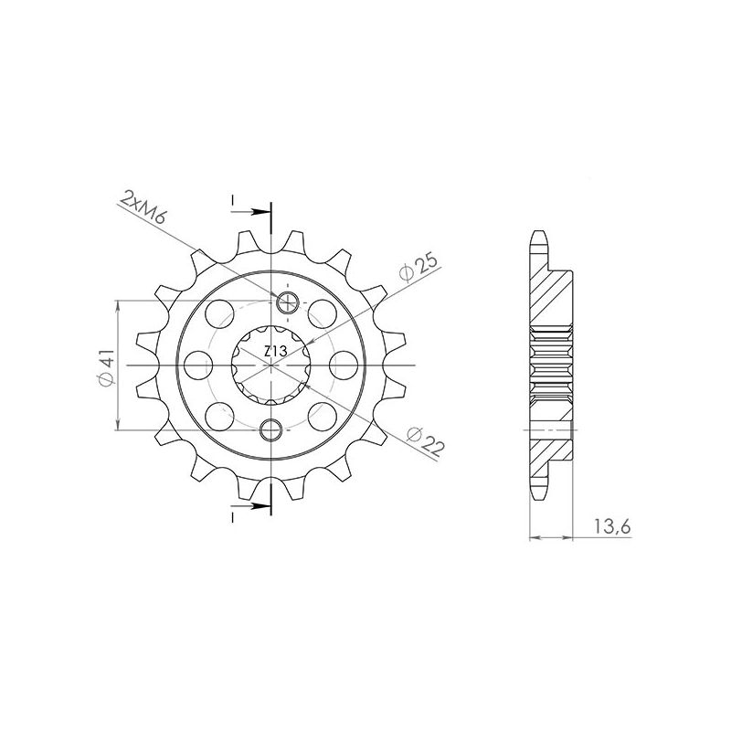 PIGNONE S+2 AC P520-D15 SGR - SPROCKETS  KAWASAKI ZX6R Ninja (ZX636A1P/B1H/B2H/C1H/C6F) 636 05/06