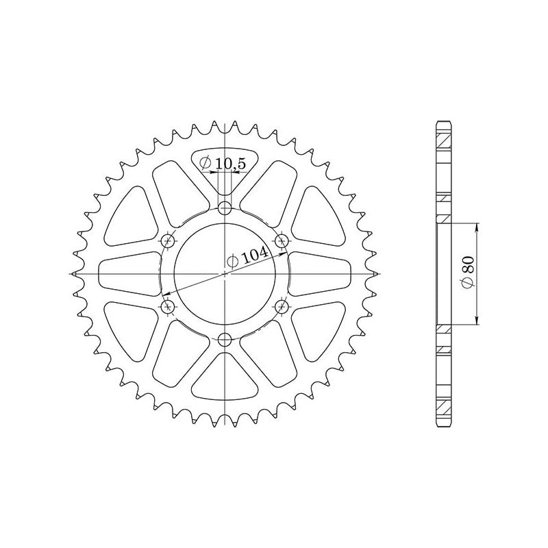 CORONA S+2 AC P520-D45 SGR - SPROCKETS  KAWASAKI ZX6R Ninja ABS FDF (ZX636GGA) 636 19/21