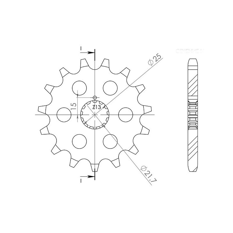 PIGNONE S AC P630-D13 SGR - SPROCKETS  KAWASAKI CSR (KZ650H1/H2/H3) 650 81/83
