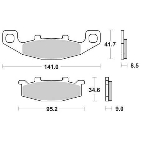 PASTIGLIA FRENO ANT. SBS 597HF KAWASAKI KL Tengai (KL650B1/B2/B3) 650 89/91