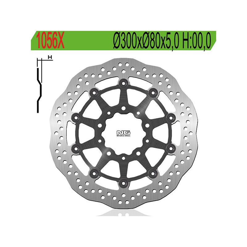 DISCO FRENO ANT. DX-SX NG 1056X KAWASAKI KLE Versys ABS (LE650ABA/LE650CDA/LE650CCD) 650 07/14