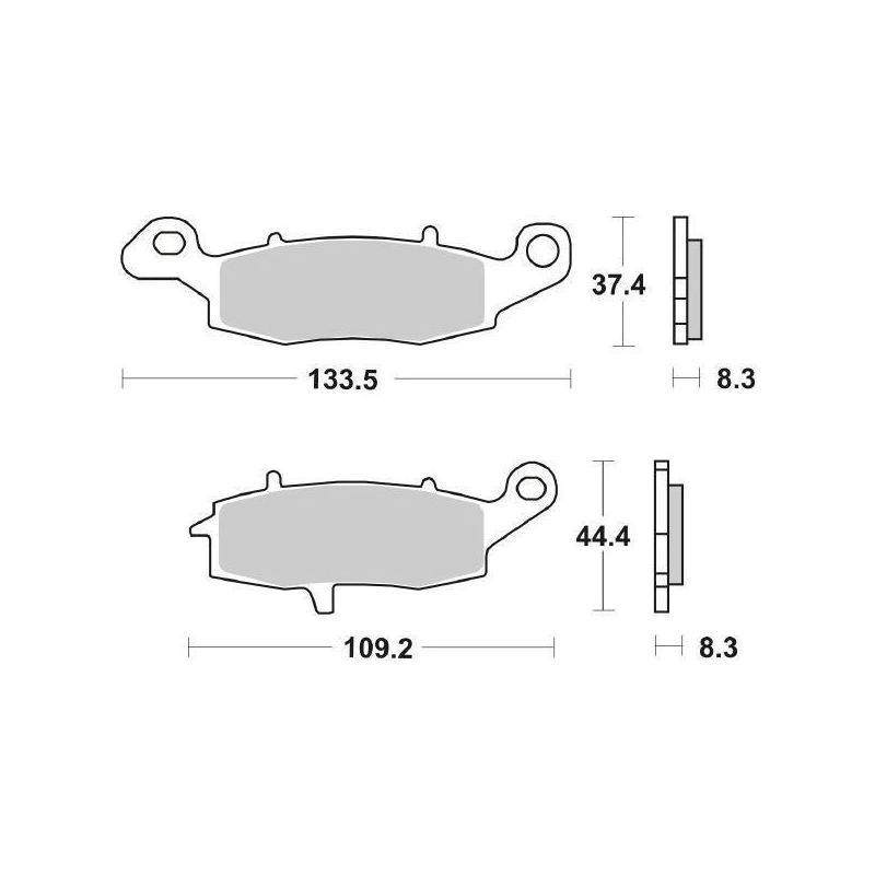PASTIGLIA FRENO ANT. DX SBS 704RS KAWASAKI KLE Versys ABS (LE650ABA/LE650CDA/LE650CCD) 650 07/14