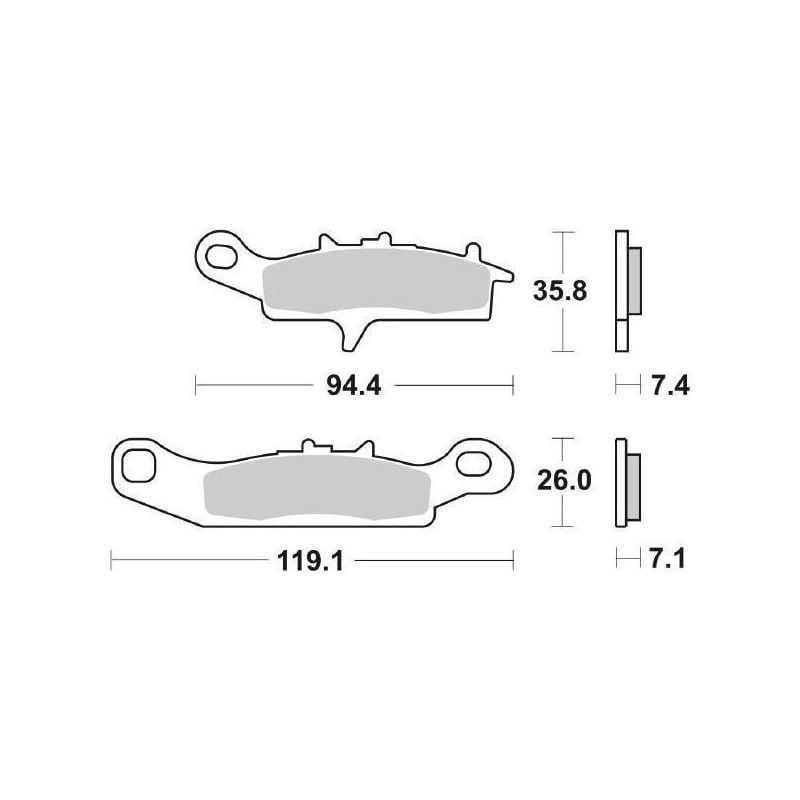 PASTIGLIA FRENO ANT. DX SBS 798SI KAWASAKI KFX V-Force (KSV700A/B) 700 04/06