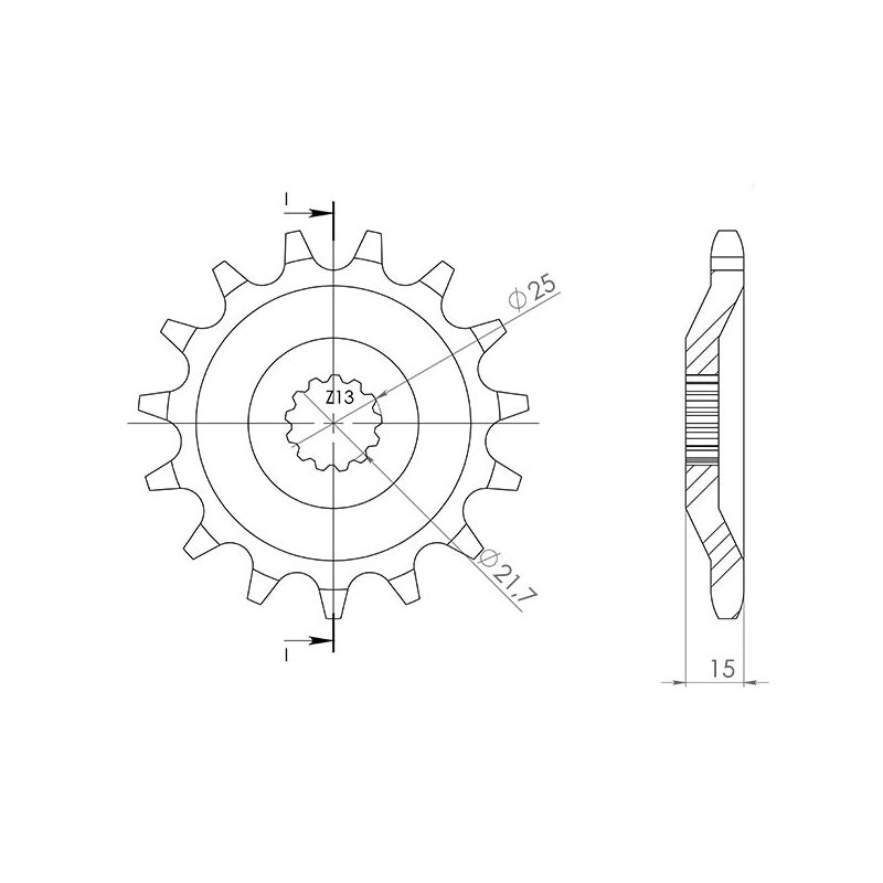 PIGNONE S AC P630-D15 SGR - SPROCKETS  KAWASAKI GPZ (ZX750A1/A2/A3/A4/A5) 750 83/87