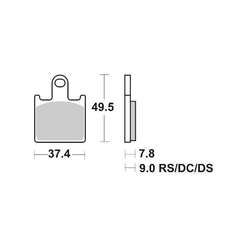PASTIGLIA FRENO ANT. DX-SX SBS 838DS-1 KAWASAKI Z R (ZR750NNA-NBF/NCF) 750 11/12