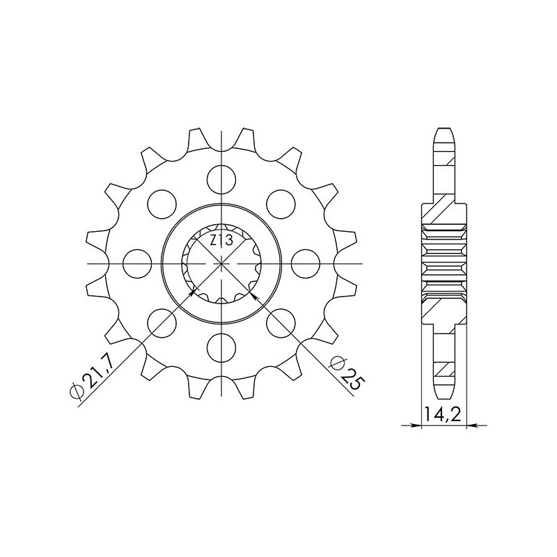 PIGNONE S AC P525-D15 SGR - SPROCKETS  KAWASAKI ZR Zephyr (ZR750C/D) 750 95/99
