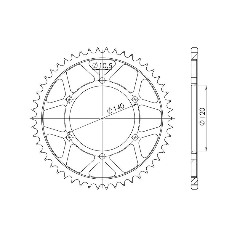 CORONA S AC P525-D39 SGR - SPROCKETS  KAWASAKI ZR Zephyr (ZR750C/D) 750 95/99