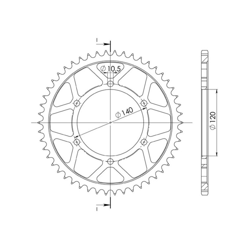 CORONA S+2 AL P525-D40 SGR - SPROCKETS  KAWASAKI ZR7/ZR7S (ZR750F) 750 99/04
