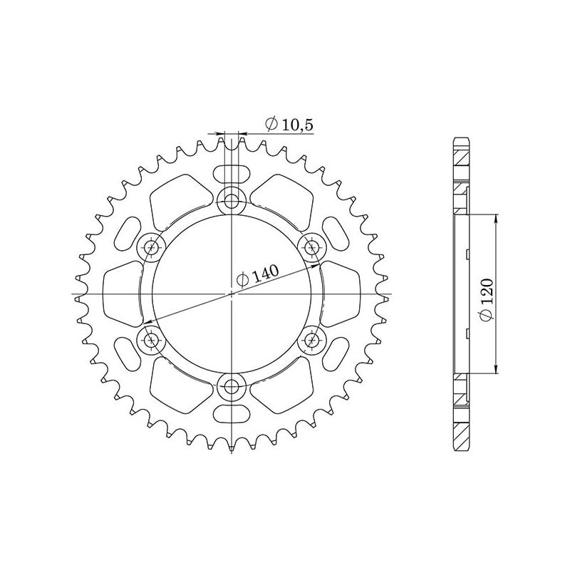 CORONA S AC P530-D46 SGR - SPROCKETS  KAWASAKI ZXR (ZX750H1/H2) 750 89/89