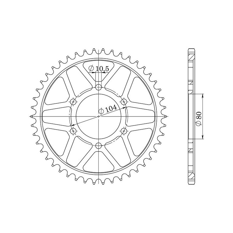 CORONA S AC P530-D42 SGR - SPROCKETS  KAWASAKI ZXR R (ZX750K1/K2) 750 91/92