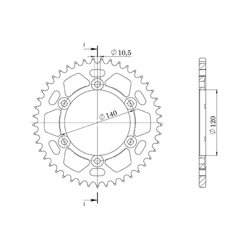 CORONA S AL P530-D40 SGR - SPROCKETS  KAWASAKI VN Vulcan Drifter (VN800C/E) 800 99/01