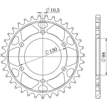 CORONA S AC P630-D35 SGR - SPROCKETS  KAWASAKI KZ LTD (KZ900B1) 900 76/76