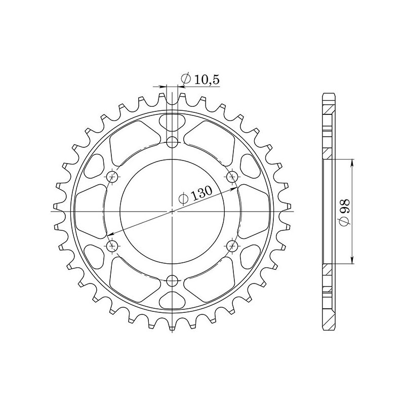 CORONA S AC P630-D35 SGR - SPROCKETS  KAWASAKI Z1 Series (Z900A/Z900B) 900 73/75