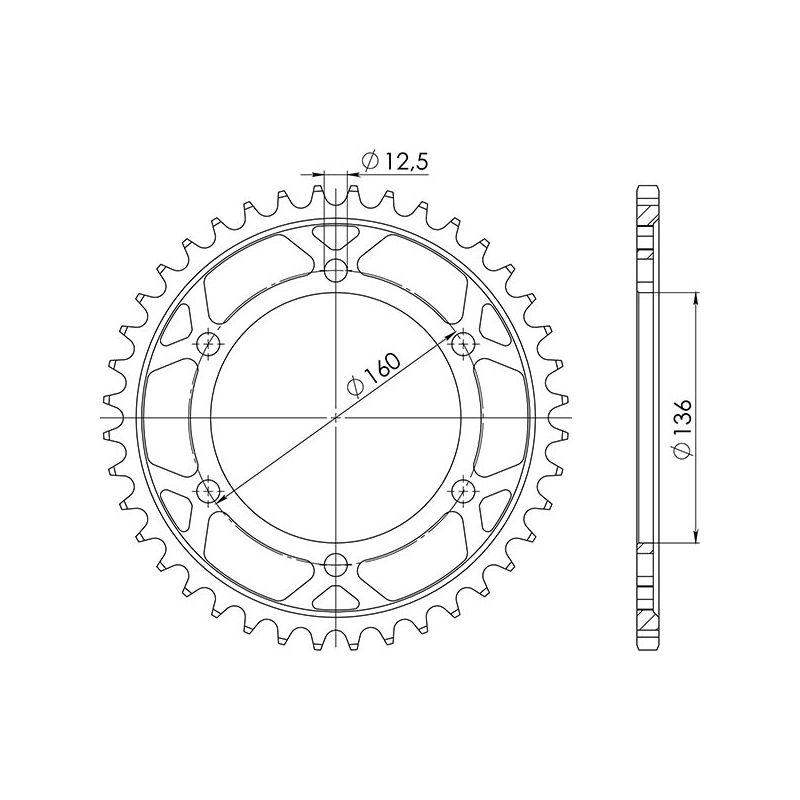 CORONA M AC P630-D40 SGR - SPROCKETS  KAWASAKI GPZ RX (ZXT00A A1/A3) 1000 86/88