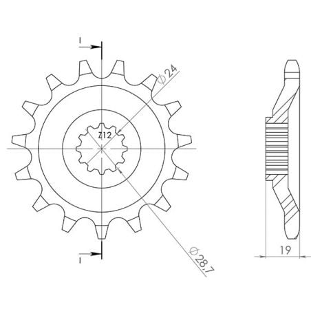 PIGNONE M AC P630-D15 SGR - SPROCKETS  KAWASAKI GPZ RX (ZXT00A A1/A3) 1000 86/88