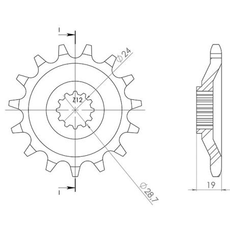 PIGNONE M AC P630-D15 SGR - SPROCKETS  KAWASAKI GPZ RX (ZXT00A A1/A3) 1000 86/88