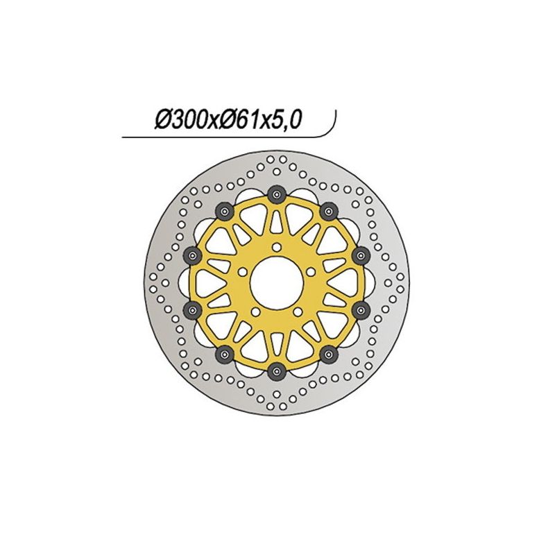 DISCO FRENO ANT. DX-SX NG 750 KAWASAKI GTR 1000 94/03