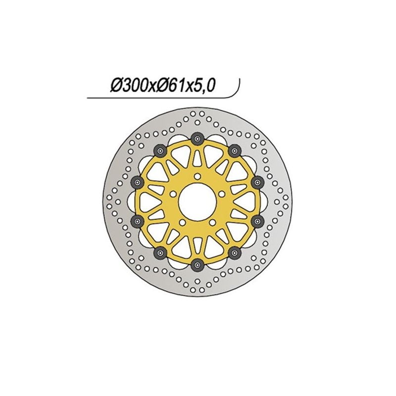 DISCO FRENO ANT. DX-SX NG 750 KAWASAKI GTR 1000 94/03