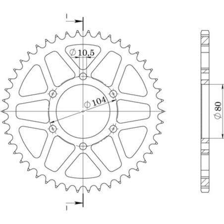 CORONA R AL P520-D40 SGR - SPROCKETS  KAWASAKI Z 1000 07/09