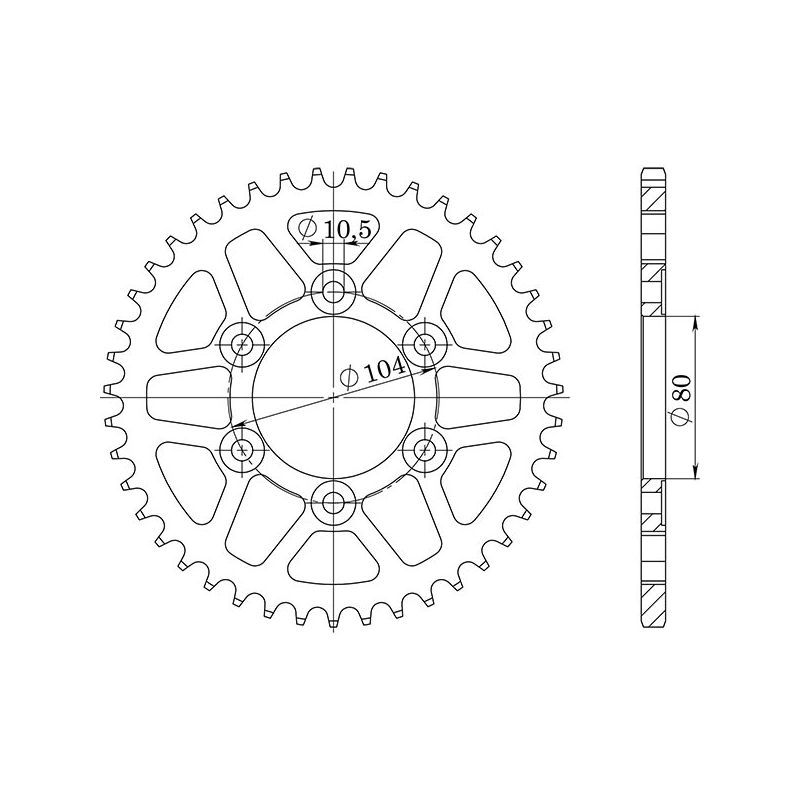 CORONA S AC P525-D43 SGR - SPROCKETS  KAWASAKI Z 1000 14/16
