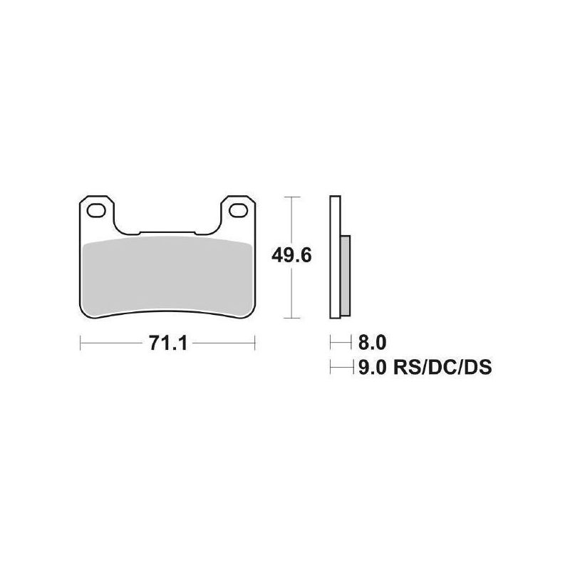 PASTIGLIA FRENO ANT. DX-SX SBS 806DC KAWASAKI Z ABS 1000 14/20