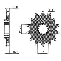 PIGNONE S AC P630-D15 SGR - SPROCKETS  KAWASAKI Z J 1000 81/83