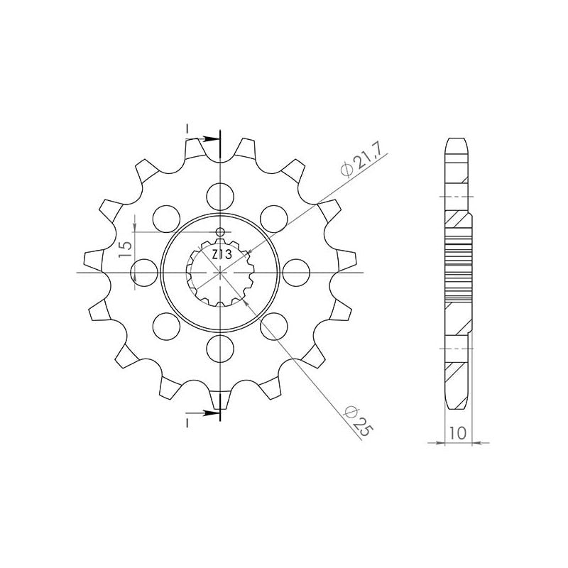 PIGNONE S AC P630-D15 SGR - SPROCKETS  KAWASAKI Z Z1-R (D1/D2/D3) 1000 78/80
