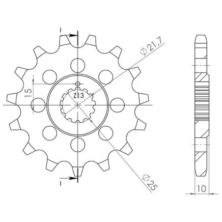 PIGNONE S AC P630-D15 SGR - SPROCKETS  KAWASAKI Z Z1-R USA (D1/D2/D3) 1000 78/79