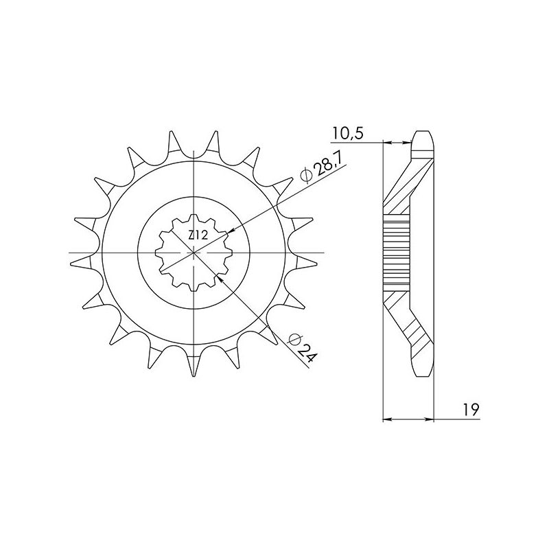 PIGNONE M AC P530-D17 SGR - SPROCKETS  KAWASAKI ZX10 Tomcat 1000 88/90