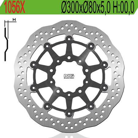 DISCO FRENO ANT. DX-SX NG 1056X KAWASAKI ZX10R Ninja (C1H/C2H) (ZXT00CCA) 1000 04/05