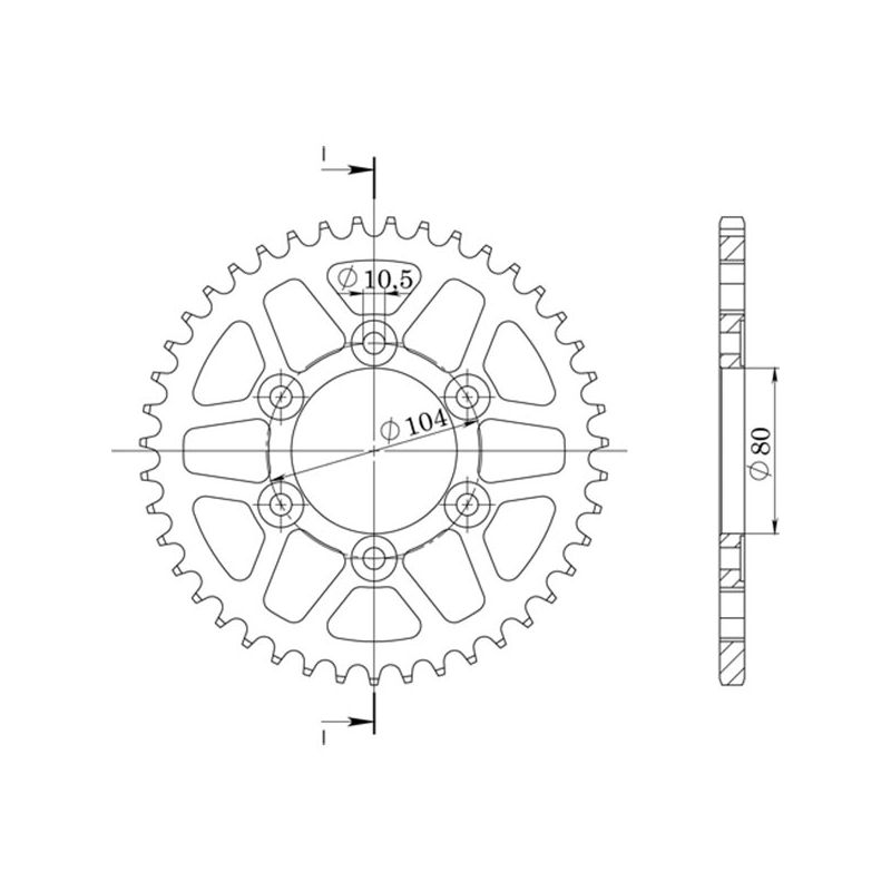 CORONA S+2 AL P525-D43 SGR - SPROCKETS  KAWASAKI ZX10R Ninja (ZXT00DEA) 1000 08/09