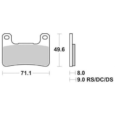PASTIGLIA FRENO ANT. DX-SX SBS 806DS-1 KAWASAKI ZX10R Ninja ABS (ZXT00JKA) 1000 11/15