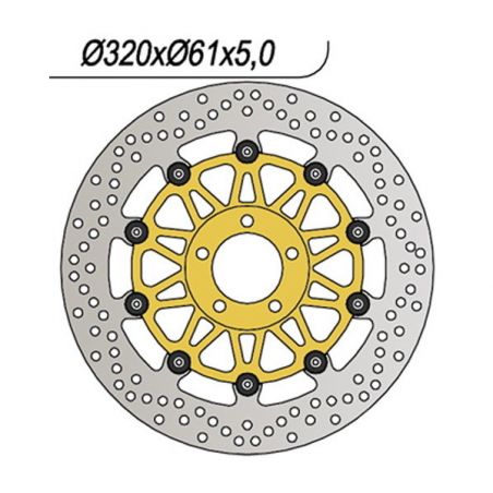 DISCO FRENO ANT. DX-SX NG 166 KAWASAKI ZZR / ZX11 (ZXT10C/ZXT10D) 1100 93/99