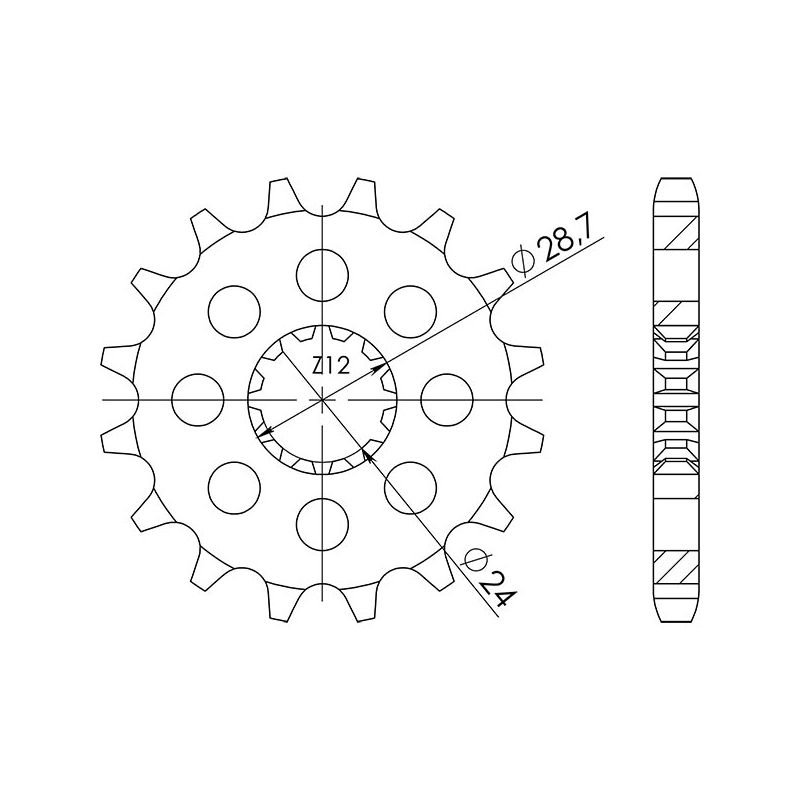 PIGNONE S AC P530-D17 SGR - SPROCKETS  KAWASAKI ZZR / ZX11 (ZXT10C/ZXT10D) 1100 96/99