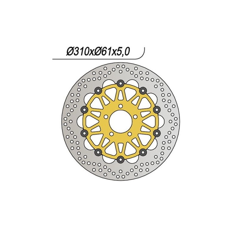 DISCO FRENO ANT. DX-SX NG 776 KAWASAKI ZRX R 1200 01/08