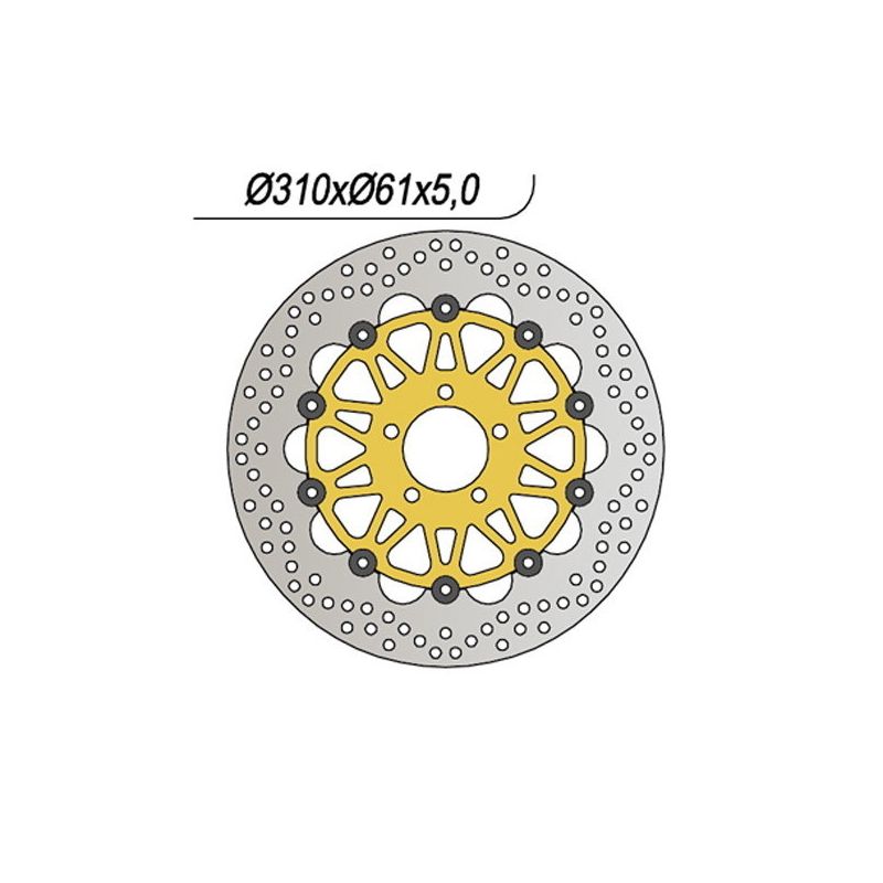 DISCO FRENO ANT. DX-SX NG 776 KAWASAKI ZRX S 1200 01/07