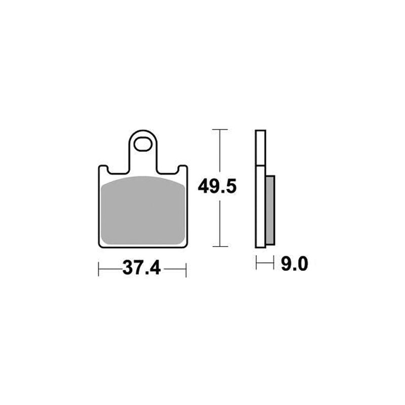 PASTIGLIA FRENO ANT. DX-SX SBS 838DS-2 KAWASAKI GTR ABS (ZGT40AAA/ZGT40EEA/ZGT40CCA) 1400 08/14