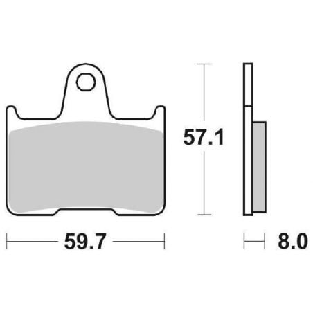 PASTIGLIA FRENO POST. SBS 715LS KAWASAKI GTR ABS (ZGT40AAA/ZGT40EEA/ZGT40CCA) 1400 08/14