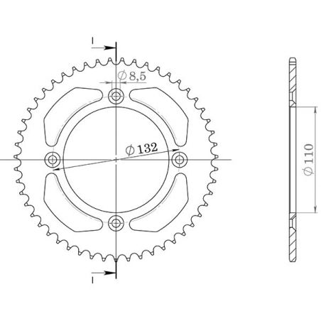 CORONA S AL P428-D46 SGR - SPROCKETS  KTM SX 17/14 85 05/17