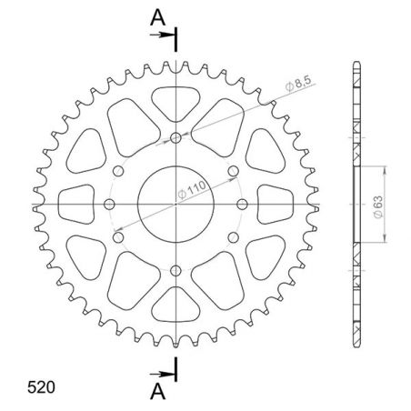 CORONA S AL P520-D45 SUPERSPROX  KTM Duke 4T 125 14/21